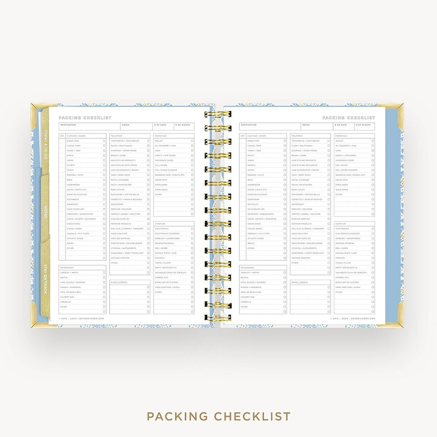 Day Designer 2026-27 mini weekly planner: Grand Shell cover with packing checklist