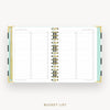 Day Designer 2026-27 mini weekly planner: Black Stripe cover with bucket list