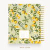 Day Designer 2026-27 daily planner: Lemon Floral Sage back cover with gold detail