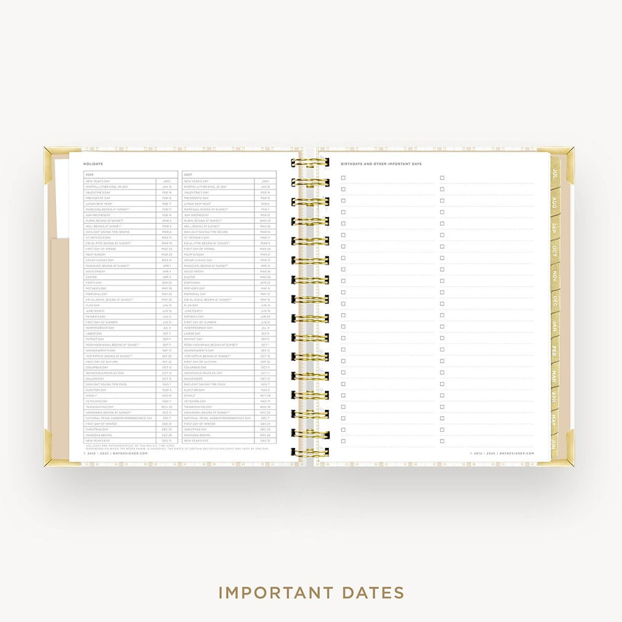 Day Designer 2026-27 mini weekly planner: Ticking Stripe cover with holidays page