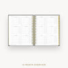 Day Designer 2026-27 daily planner: Classic Black Pebble Texture cover with 12 month calendar