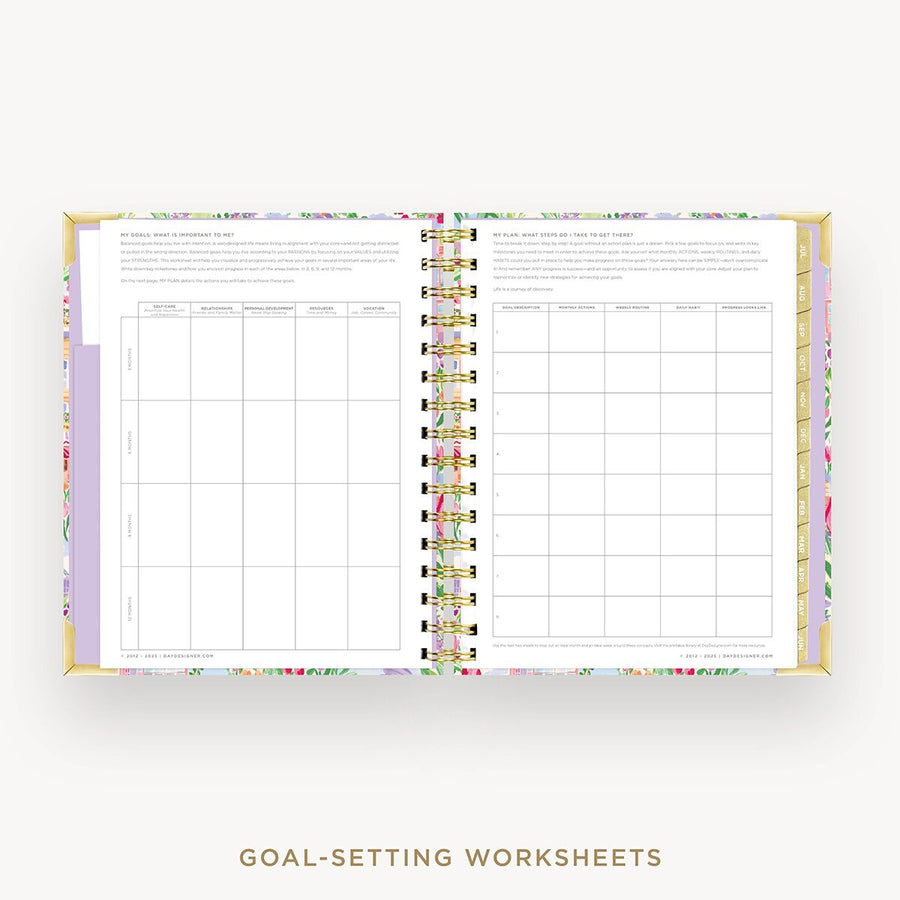 Day Designer 2026-27 mini weekly planner: Belle Vie cover with goals worksheet