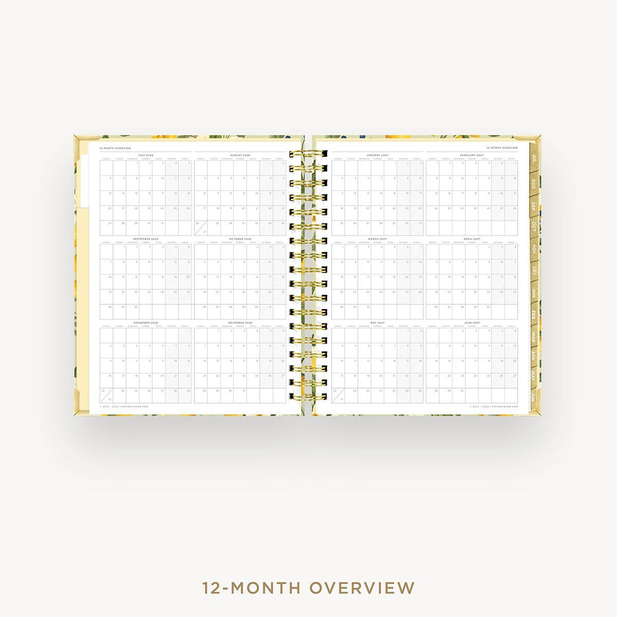 Day Designer 2026-27 weekly planner: Lemon Floral Sage cover with 12 month calendar