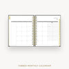Day Designer 2026-27 daily planner: Classic Black Pebble Texture cover with monthly calendar