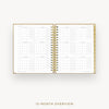 Day Designer 2026-27 daily planner: Caramel Latte Pebble Texture cover with 12 month calendar