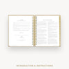 Day Designer 2026-27 daily planner: Caramel Latte Pebble Texture cover with introduction and how to guide