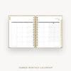 Day Designer 2026-27 daily planner: Caramel Latte Pebble Texture cover with monthly calendar