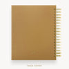 Day Designer 2026-27 weekly planner: Caramel Latte Pebble Texture cover with back cover with gold detail
