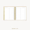 Day Designer 2026-27 weekly planner: Caramel Latte Pebble Texture cover with bucket list