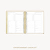 Day Designer 2026-27 weekly planner: Caramel Latte Pebble Texture cover with entertainment party planner