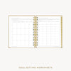 Day Designer 2026-27 weekly planner: Caramel Latte Pebble Texture cover with goals worksheet