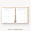 Day Designer 2026-27 mini weekly planner: Caramel Latte cover with goals worksheet