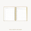 Day Designer 2026-27 weekly planner: Caramel Latte Pebble Texture cover with ideal week worksheet