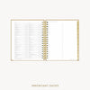 Day Designer 2026-27 weekly planner: Caramel Latte Pebble Texture cover with holidays page
