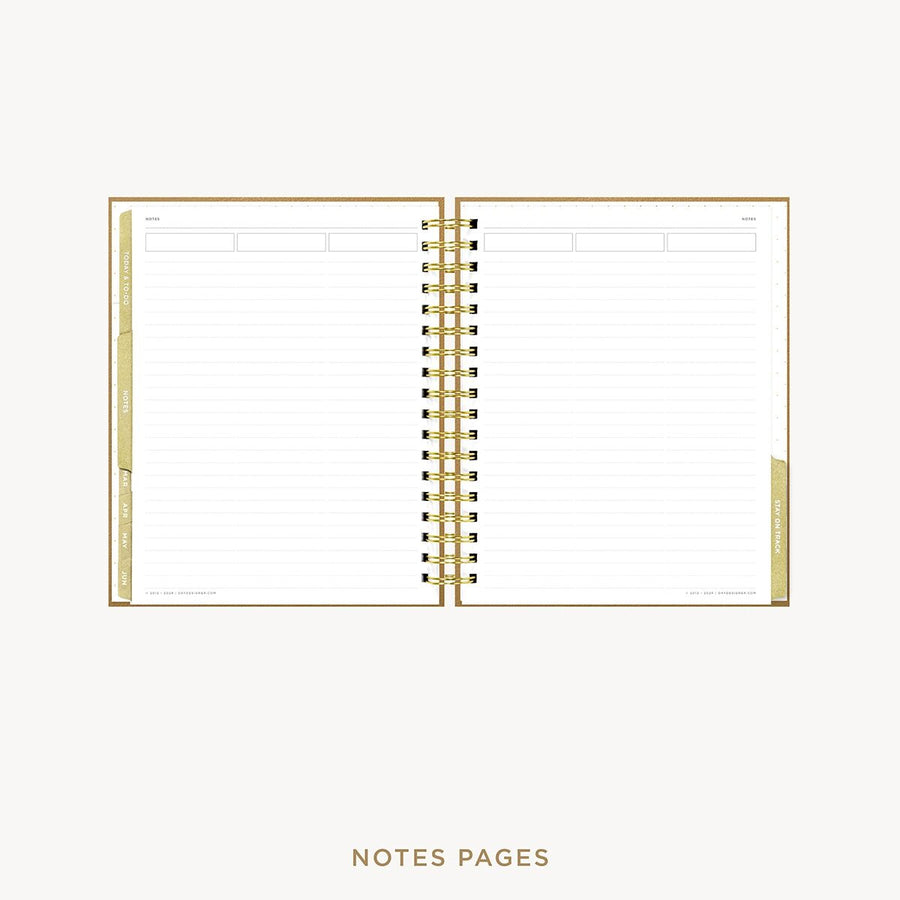 Day Designer 2026-27 weekly planner: Caramel Latte Pebble Texture cover with note-taking pages