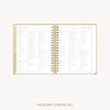 Day Designer 2026-27 weekly planner: Caramel Latte Pebble Texture cover with packing checklist