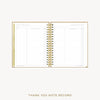 Day Designer 2026-27 weekly planner: Caramel Latte Pebble Texture cover with thank you notes pages