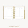Day Designer 2026-27 weekly planner: Caramel Latte Pebble Texture cover with undated daily planning pages
