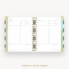 Day Designer 2026-27 mini weekly planner: Black Stripe cover with undated daily planning pages