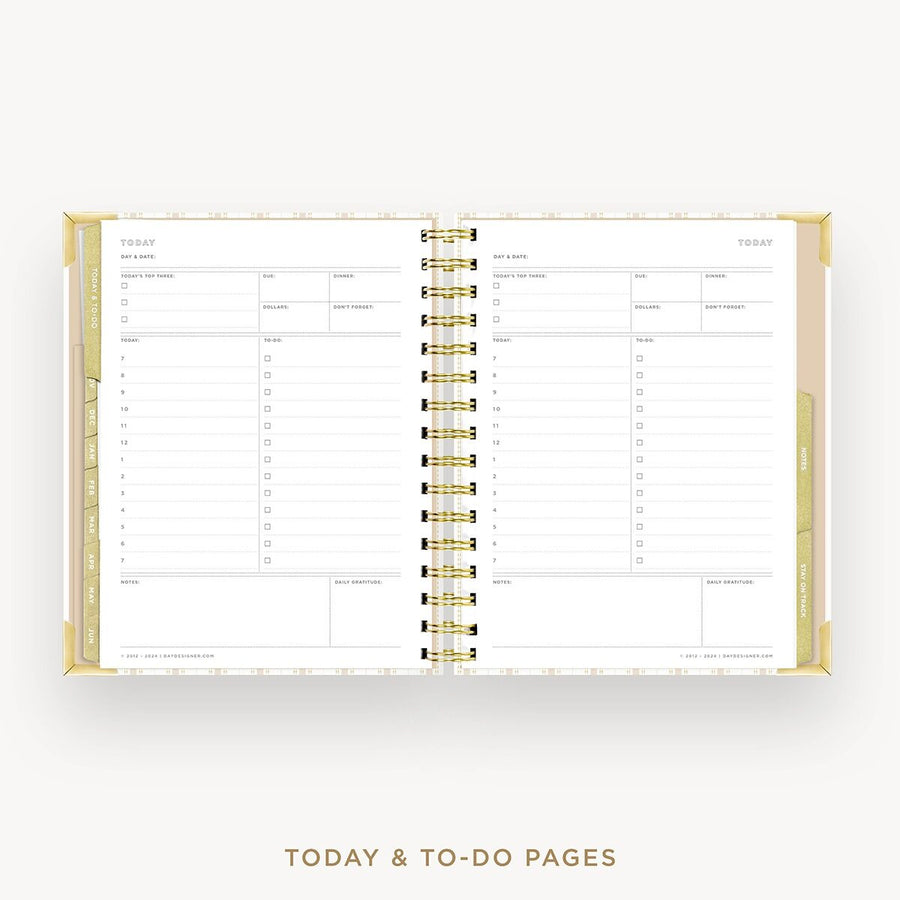 Day Designer 2026-27 mini weekly planner: Ticking Stripe cover with undated daily planning pages