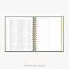 Day Designer 2026-27 mini weekly planner: Classic Black Pebble Texture cover with holidays page