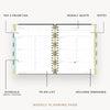 Day Designer 2026-27 weekly planner: Black Stripe opened with captions of contents