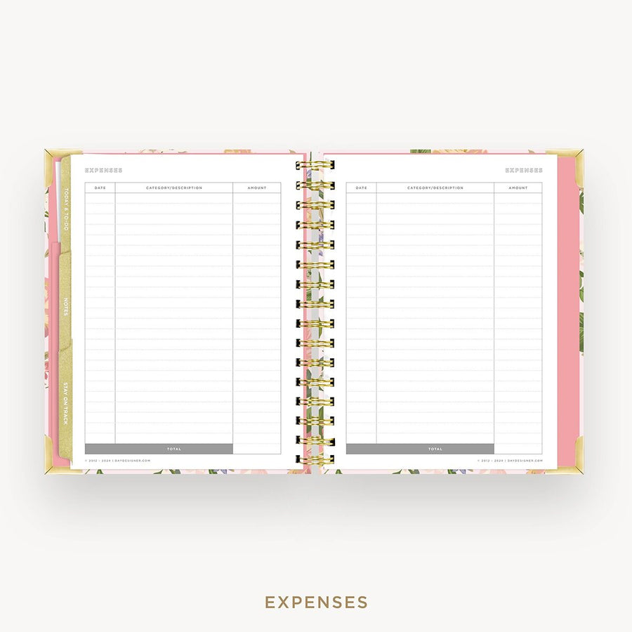 Day Designer 2026-27 mini weekly planner: Heirloom cover with expense tracking pages