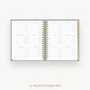Day Designer 2026-27 daily planner: Navy Bookcloth cover with 12 month calendar