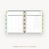 Day Designer 2026-27 daily planner: Black Stripe cover with monthly calendar