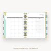 Day Designer 2026-27 mini weekly planner: Black Stripe cover with monthly calendar