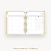 Day Designer 2026-27 daily planner: Ticking Stripe cover with monthly calendar