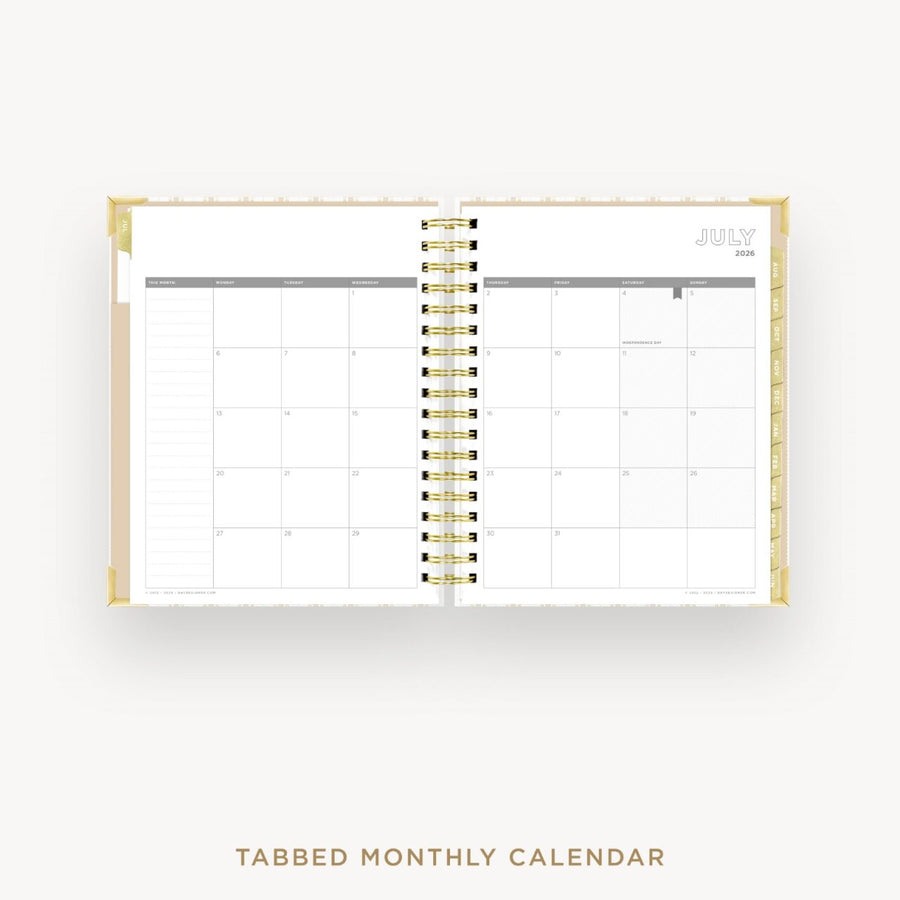 Day Designer 2026-27 daily planner: Ticking Stripe cover with monthly calendar