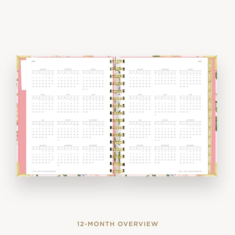 Day Designer 2026-27 mini weekly planner: Heirloom cover with 12 month calendar