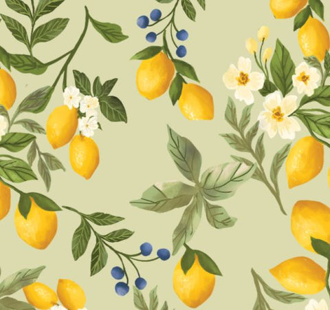 2026-27 Weekly Planner: Lemon Floral Sage