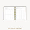 Day Designer 2026-27 weekly planner: Classic Black Pebble Texture cover with goals worksheet