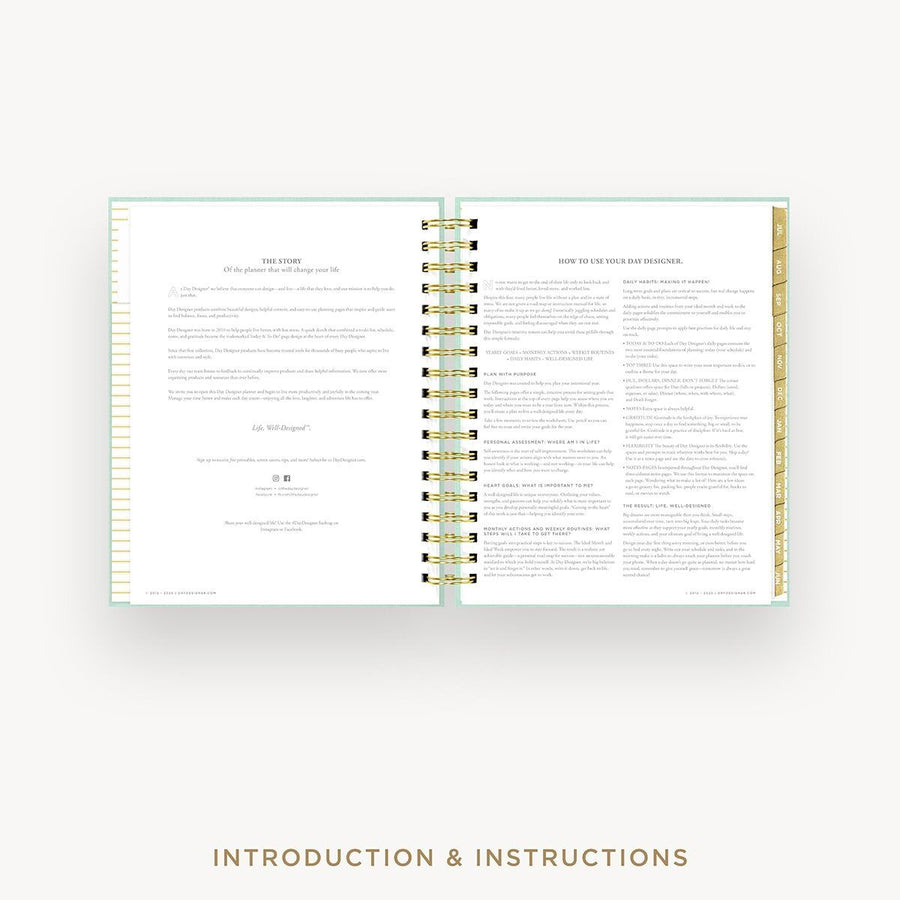 Day Designer 2026-27 daily planner: Sage Bookcloth cover with introduction and how to guide