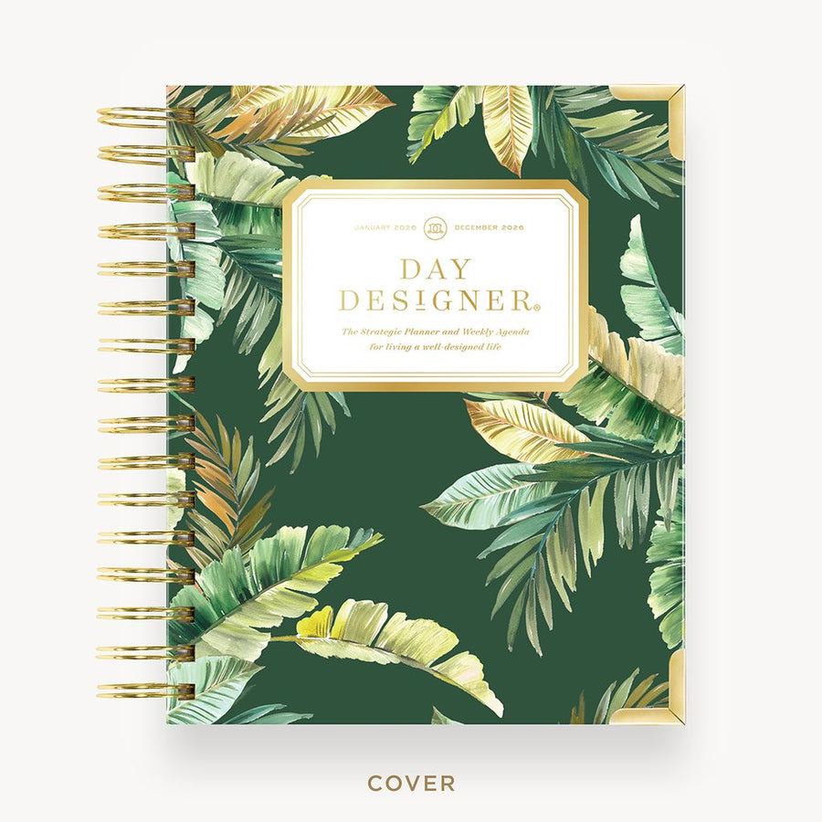 Day Designer 2026 mini weekly planner: st barts hard cover, gold wire binding