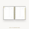 Day Designer 2026-27 daily planner: Classic Black Pebble Texture cover with daily planning page