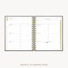 Day Designer 2026-27 mini weekly planner: Classic Black Pebble Texture cover with weekly planning pages