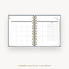 Day Designer 2026-27 daily planner: Navy Bookcloth cover with monthly calendar