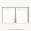 Day Designer 2026-27 mini weekly planner: Classic Black Pebble Texture cover with goals worksheet