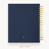 Day Designer 2026-27 weekly planner: Navy Bookcloth cover with back cover with gold detail