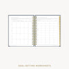Day Designer 2026-27 weekly planner: Navy Bookcloth cover with goals worksheet