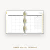 Day Designer 2026-27 daily planner: Charcoal Bookcloth cover with monthly calendar