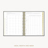 Day Designer 2026-27 mini weekly planner: Classic Black Pebble Texture cover with ideal week worksheet