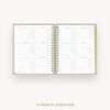 Day Designer 2026-27 daily planner: Charcoal Bookcloth cover with 12 month calendar