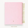 Day Designer 2026-27 daily planner: Peony Bookcloth back cover with gold detail