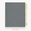 Day Designer 2026-27 daily planner: Charcoal Bookcloth back cover with gold detail