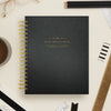 Day Designer 2026-27 daily planner: Classic Black Pebble Texture beautiful cover agenda book