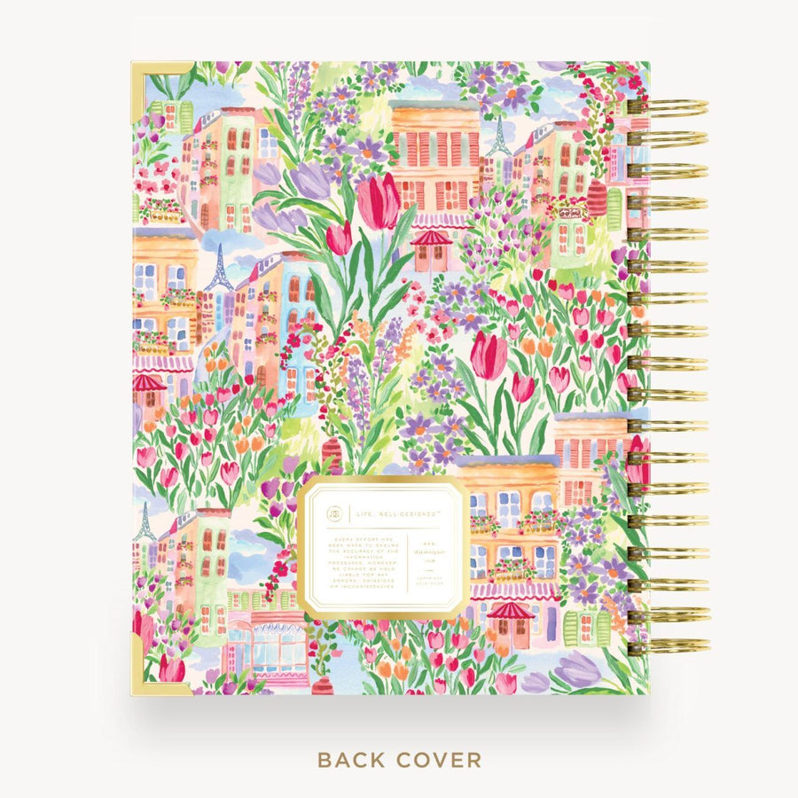 Day Designer 2026-27 daily planner: Belle Vie back cover with gold detail